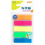 N次貼 66501 5色-125張螢光透明標籤