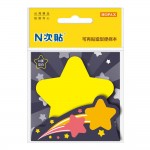 N次貼61041 星星 造型便條紙(螢光黃)