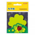 N次貼61047 幸運草 造型便條紙(螢光綠)