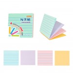 N次貼 61327 四色(藍.紫.粉紅.橘)橫格魔術便條紙