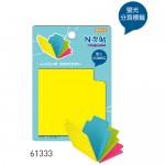 N次貼 61333 4色-100張螢光標籤型便條