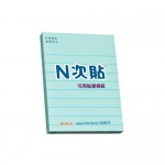 N次貼 61709 藍4''x3'' 橫格便條紙100張/本