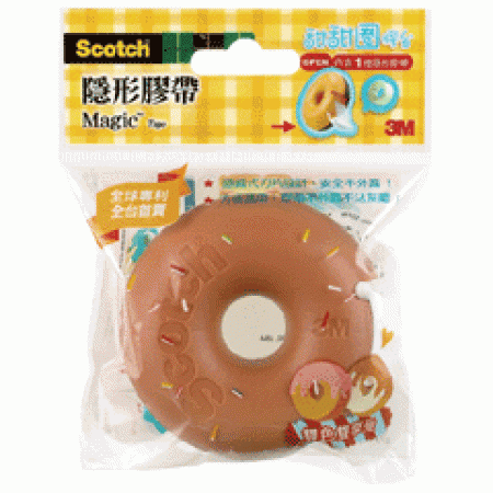 3M 810-DD-8 咖啡+奶油甜甜圈隱形膠帶附台 3M 810-DD-8 咖啡+奶油甜甜圈隱形膠帶附台