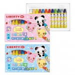 利百代1201-JTC 可愛家族特大號抗菌三角蠟筆12色