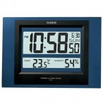 CASIO ID-16S-2DF藍 數位式溫度濕度顯示掛鐘